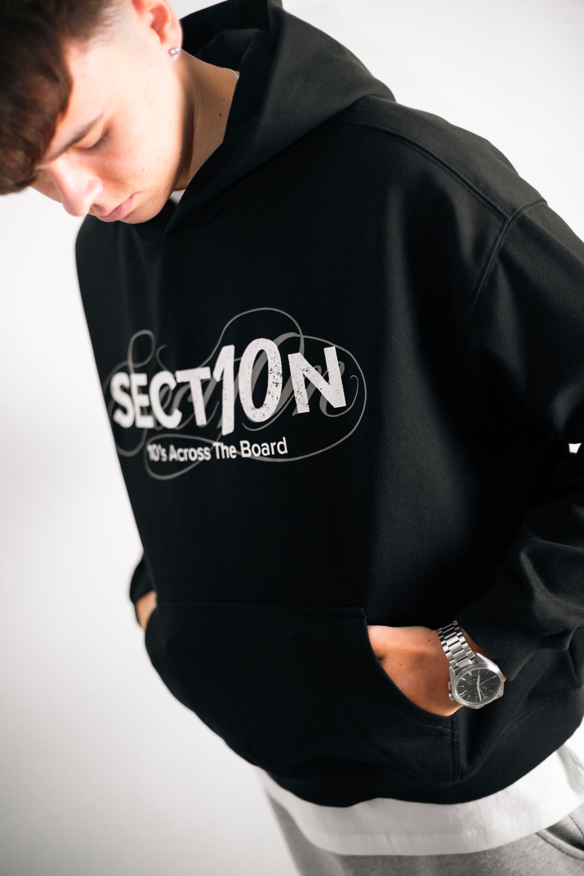 BLACK CALLIGRAPHY HOODIE