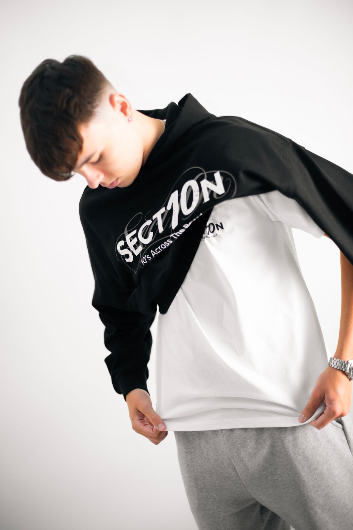 BLACK CALLIGRAPHY HOODIE