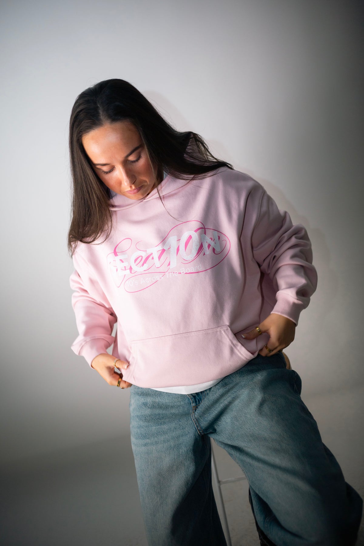 PINK CALLIGRAPHY HOODIE